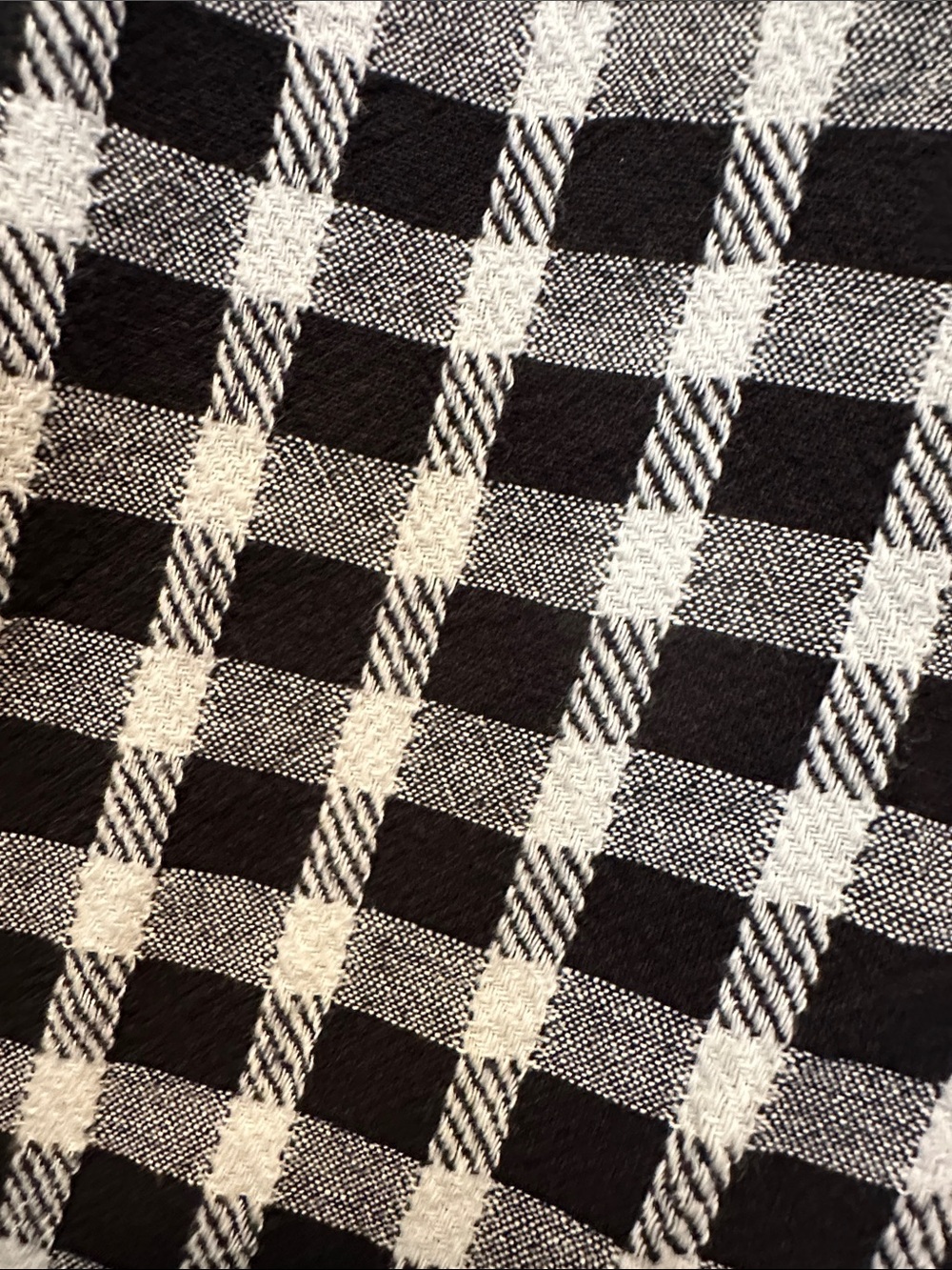 Loft 100% Cotton Black & White Check Button-Front Women’s Top Large - Picture 3 of 5